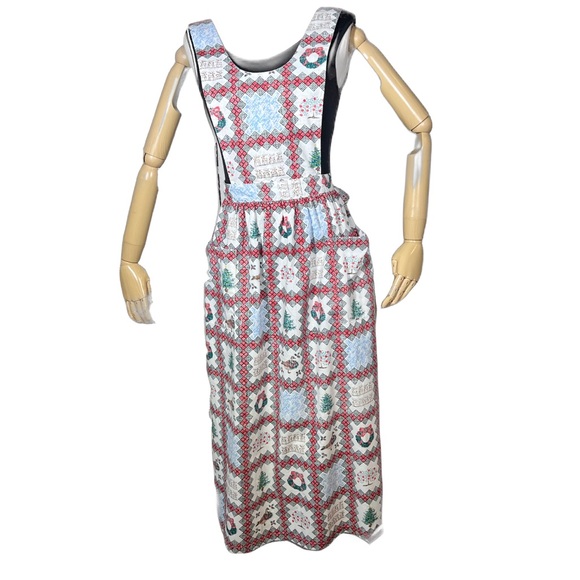 Vintage Reyn Spooner Christmas Kitchen Full Apron Hawaiian Print O/S Like New - Picture 3 of 16